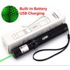 USB Rechargeable 990Miles Green Laser Pointer Pen 532NM Visible Beam Light 1mw