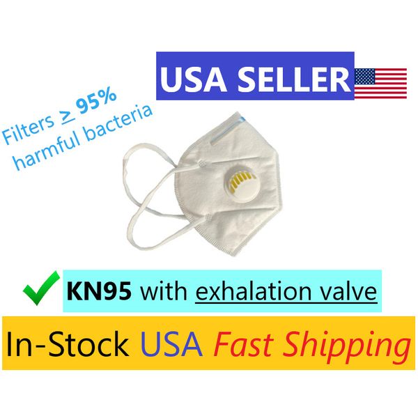 10 PC KN95 Mask With Valve 5 Layers Anti Dust Mask PM2.5 USA Ships Right Away