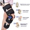 Hinged ROM Knee Brace Post Op Knee Brace Adjustable Knee Immobilizer Support wit