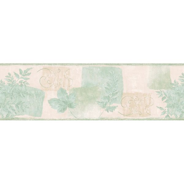 Brewster 499-28786 Green Leaves Border Wallpaper