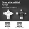 4-in-1 SD Card Reader for iPhone/iPad/Android/Mac/Computer/Camera/Laptop/PC/Cellphone Multi-purpose Universal Micro External Memory Adapter for TF Card 4in1 (Black)