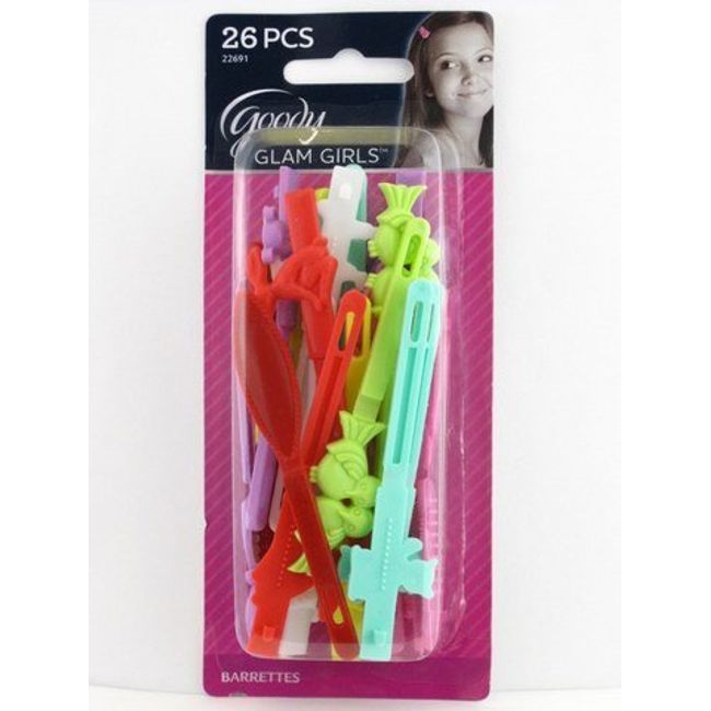 Goody Girls Sassy Self Hinge Hair Barrettes - 26 Pk. 2 Pack