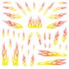Yellow Flame Decals for Pinewood Cars