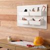 6 Pcs Large Slat Wall Bins PVC Slatwall Containers Plastic Stackable Storage Bin