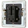 Knightsbridge Screwless 10A 1G Intermediate Toggle Switch - Brushed Chrome