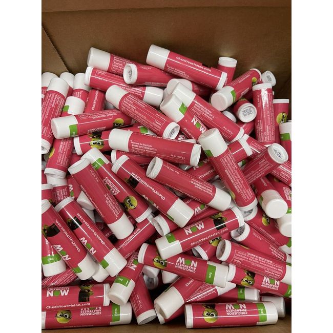 350 Pack (.16 oz each) Broad Spectrum SPF 15 Strawberry Lip Moisturizer EXP 6/25