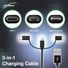 BoxWave Cable Compatible with Chuwi HiPad XPro - AllCharge 3-in-1 Cable - Jet Black