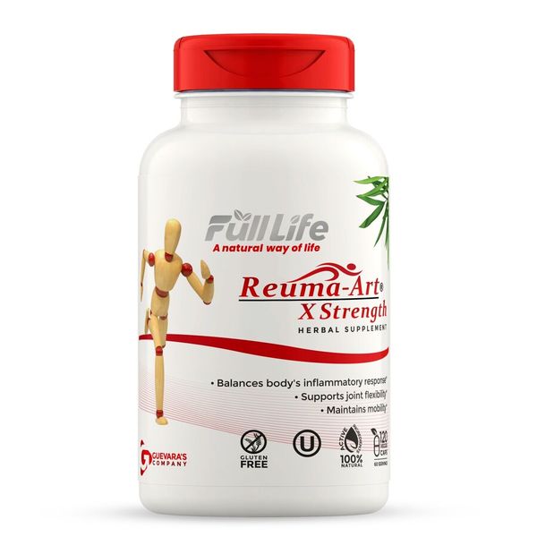 Full Life Reuma-Art X-Strength 120 Caps Natural Herbal Pain Relief f/ Joint Pain