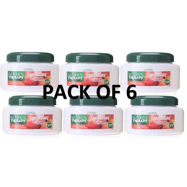 6 Pack L'Oreal Natures Therapy Mega Moisture Nurturing Creme, 16 Oz -
