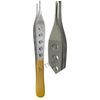4.75" Adson Micro Forceps 1x2 Teeth, Straight, Gold Perforated Handle (1 Piece)