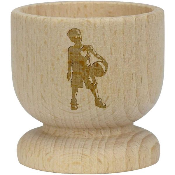 'Basket Ball Boy' Wooden Egg Cup (EC00025986)