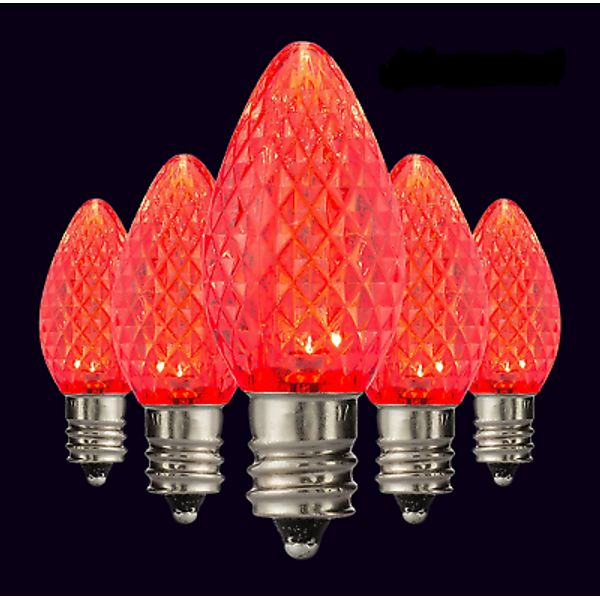 RED C7 LED Light BULB E12 Socket Candelabra Base Christmas NEW LED-C7-RED