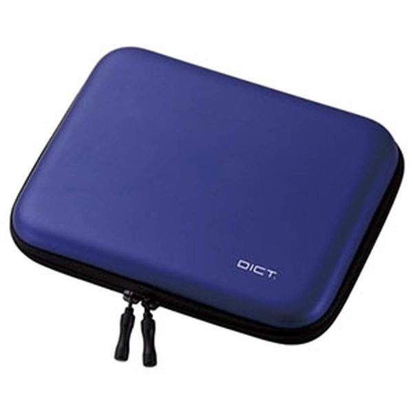 ELECOM DJC-006LBUD Electronic Dictionary Case 《DICT.》 Semi-Hard Type for Electronic Dictionaries with Voice Function Navy