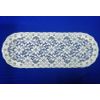 Regency Lace Table Runner 14" x 35" Gray with Silver Metallic Dining Room