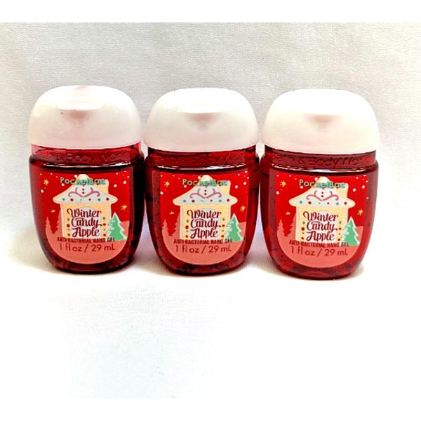 3 Winter Candy Apple Anti-Bacterial Hand Gel Bath & Body Works 1 fl oz