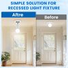 Light Socket Extender E26 E27 Metal Light Sockets Extension,180°Bendable Light Socket Adapter Screw Base Light Bulb Extension Socket, White (3)
