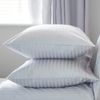 Stripe Fitted Sheet Mattress Protector (2 x Zipper Pillowcase (50 x 75) CM)