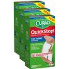 Curad Quickstop Instant Clotting Technology Flex-Fabric Bandages, Assorted Size, 30 Count, 3 Pack, 90 Count