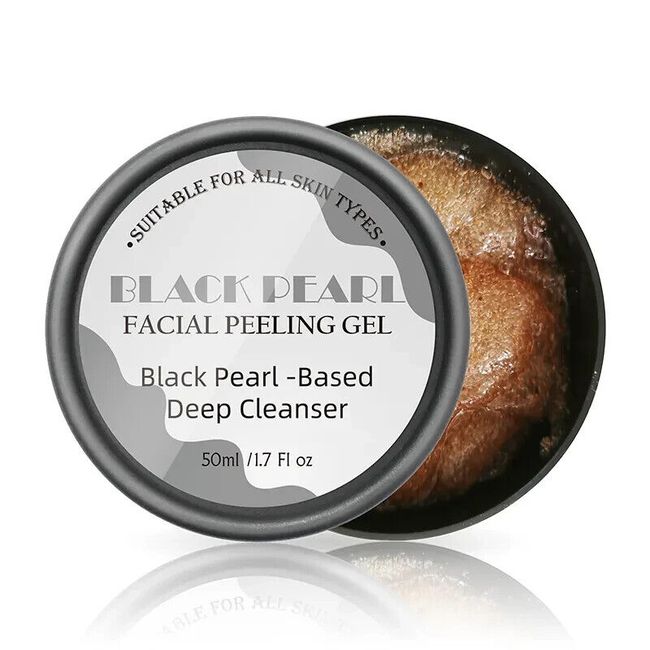 Black Pearl Face Peeling Mask Natural Deep Cleansing Exfoliator 40 USES PER JAR