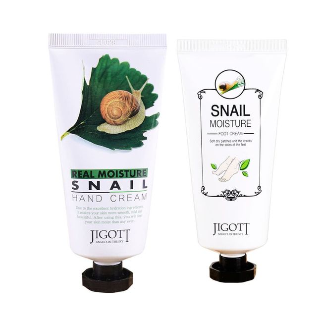 Jigott Snail Moisture Hand & Foot Cream 100ml Each