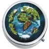 Planet Earth Art Medicine Vitamin Compact Pill Box