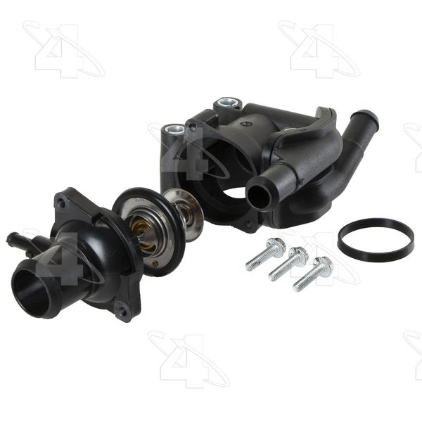 Engine Coolant Water Outlet Housing Kit 4 Seasons For 2000-2004 Ford Focus