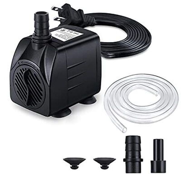 Fountain Pump, 160GPH(10W 600L/H) Submersible Water Pump, Durable Outdoor