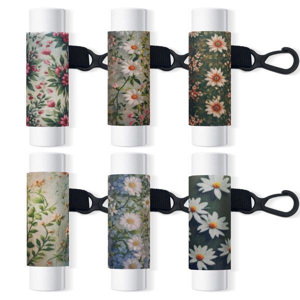 BESTOCEAN 6 chapstick holder，chapstick holder key chain，lip balm holder，chapstick keychain holder，lip balm holder keychain