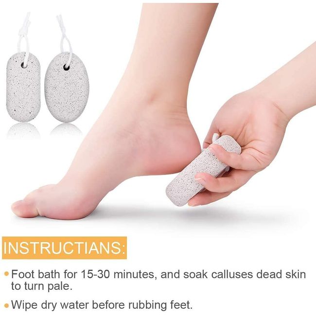 Natural Pumice Stone Foot Scrub To Remove Dead Skin 2 Pieces Lava Pedicure  Tools