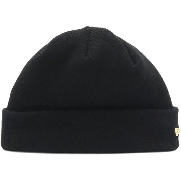 New Era Knit Cap, Metal Flag Logo, Plain, Basic CUFF KNIT SHORT METAL FLG