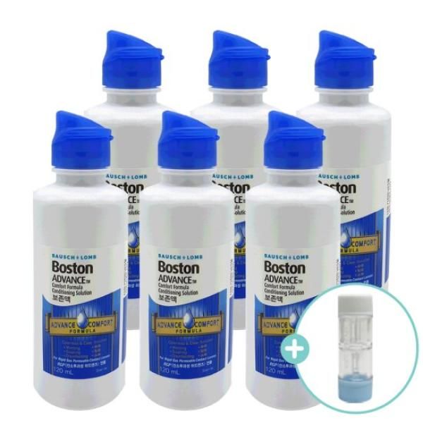 Boston Preservative Solution 120ml x6 + Hard Lens Case Dream Lens Cleaning Solution