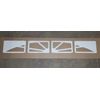 WHITE SUNSET 503  Window Inserts/Short Panel HOLMES Garage Doors Set of 4