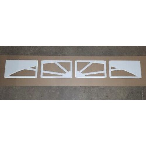 WHITE SUNSET 503  Window Inserts/Short Panel HOLMES Garage Doors Set of 4