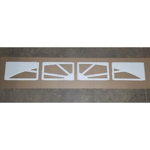 WHITE SUNSET 503  Window Inserts/Short Panel HOLMES Garage Doors Set of 4