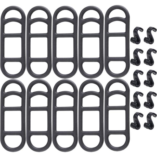OIGWBPH 10 Stück Silikon Fahrradlicht Stretch Gummiringe Befestigungsband Mit Kleiner Haken Für Fahrradlicht, Taschenlampe, Kilometerzähler, Lautsprecher