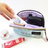 At First AF8342 Stand Makeup Pouch, Freestanding, Makeup Pouch, Compact, Green