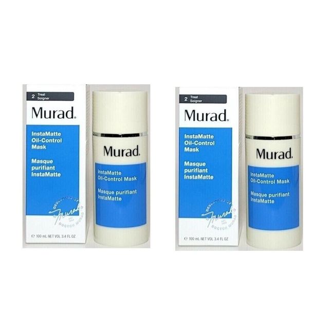 2x Murad Insta Matte Oil-Control Mask Repair ACNE 3.4 Fl.oz each /New Sealed Box