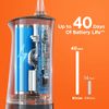 Bitvae Water Dental flosser for Teeth, Cordless Water Teeth Cleaner Picks, IPX7 Waterproof Water Flosser, 3 Modes 6 Jet Tips, USB Rechargeable Water Dental Picks for Cleaning, Black