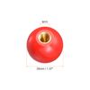 sourcing map 12Pcs Threaded Ball Knobs, M10 Female Thread Thermoset Ball Knob 1.37'' Dia Red Round Operation Ball Handles with Copper Insert for Machine Handle Tool Replacement