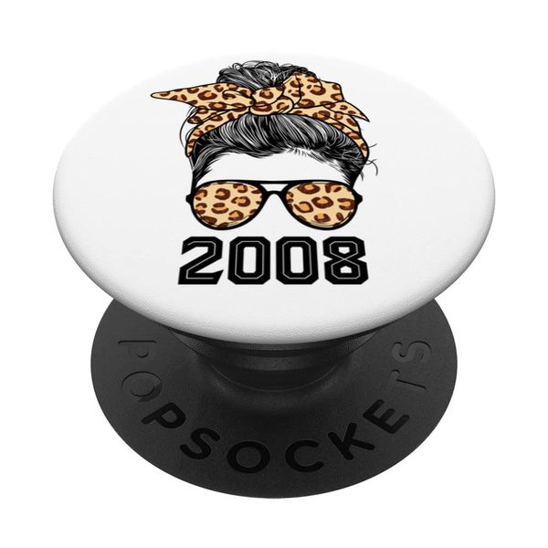 Limited Edition Leopard Messy Bun Awesome Since 2008 PopSockets Swappable PopGrip