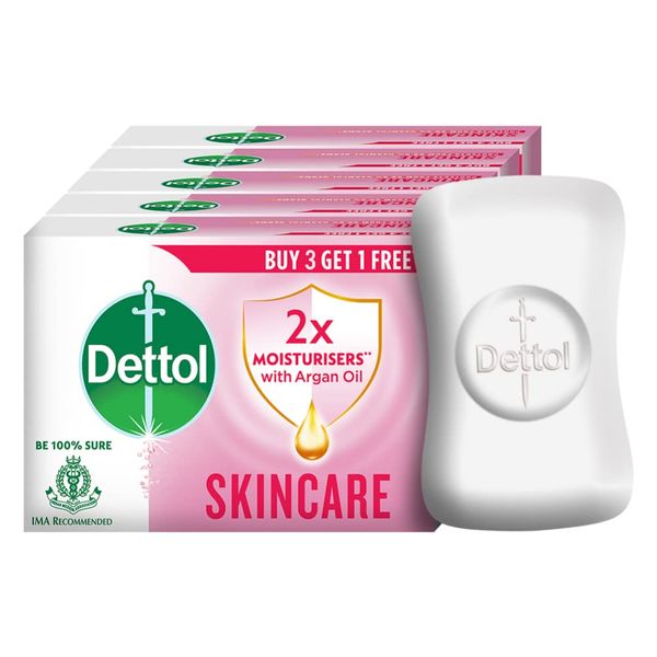 Dettol Skincare Moisturizing Bathing Soap Bar with Glycerine 75g (Buy 3 Get 1 Free) (Ships from India)