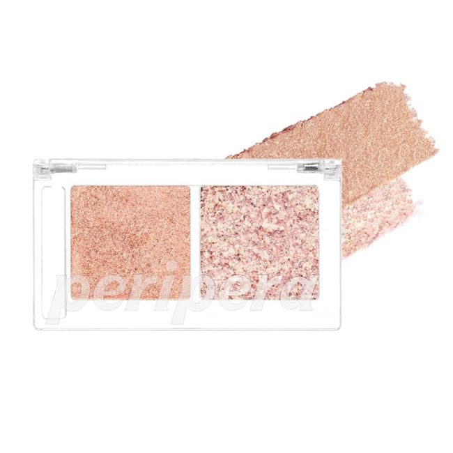 ペリペラ デュオポケットグリッターシャドウ#01 Peripera Duo Pocket Glitter Shadow #01 Caramelized Salt [並行輸入品]