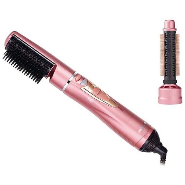 Koizumi KHC-5304/P Curling Dryer, Negative Ion, 2 Types of Brushes, Slim Body, Lightweight, Pink