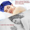 TCOTBE 3 Pcs Foldable Extra Long Sleeping Caps Soft Stain Satin Hair Braid Bonnet with Button Comfortable Single Lay Hair Covers Long Braids Bonnet for Women with Long Hair Deadlocks Curly Hair Blue