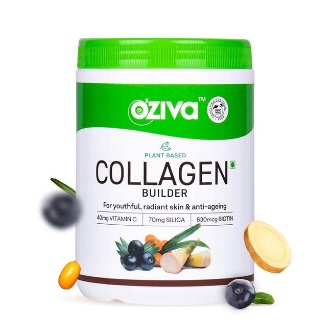 OZiva Plant Based Collagen Builder (250g) for Anti-Ageing & Skin Glow