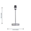 Polished Chrome Table Lamp or Bedside Light Base, Modern Design, Height 26cm, Base Only, LED Compatible