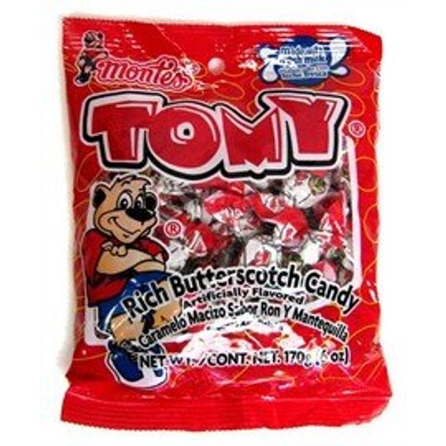 Tomy Rich Butterscotch Candy, 5 oz bags (Pack of 6)