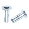 sourcing map M10 Multi-Grip Rivet Nuts, 10pcs Pre-Bulbed Shank Flat Head Threaded Insert Nut Carbon Steel Plus Nuts for Construction Industrial