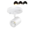 CLOUDY BAY LED Flush Mount Ceiling Spot Light,CRI90+ 9W 3000K 4000K 5000K Selectable Dimmable,Adjustable Tilt Angle Ceiling Track Light Head,White