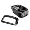 Vehicle Front Grille Grill Covers Inserts Frame Trims for Compass 2017-2020 (Black)
